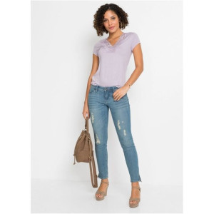 Dopasowana Bluzka Z Koronką 40-42 915205
