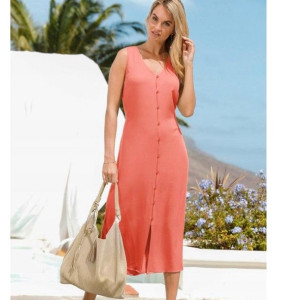 Bonprix Sukienka Szmizjerka Maxi Z Wiązaniem 42-44 918520