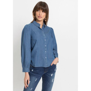 Bonprix Jeansowa Koszula Z Bufkami Bluzka Koszulowa 46-48 929773