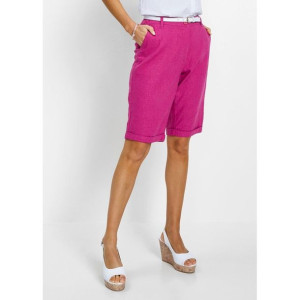 Lniane Spodenki Bermudy Z Kieszeniami 46-48 914324