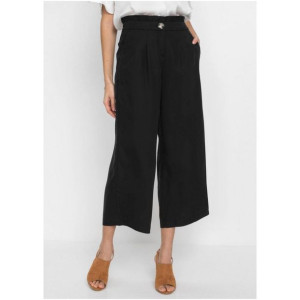 Bonprix Czarne Eleganckie Szerokie Spodnie Damskie 7/8 Kuloty 38-40