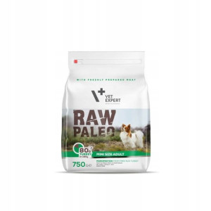 RAW Paleo karma dla dorosłych ras małych indyk