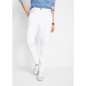 Białe Spodnie Jeans Boyfriend 48-50 969131