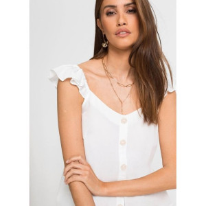 Bonprix Bluzka Z Ozdobnymi Falbankami 48-50 938423