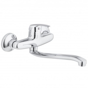 Bateria kuchenna wylewka kran ścienny zlewozmywak chrom - OUTLET  -50%