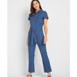 Bonprix Jeansowy Kombinezon Z Wiązaniem 50-52 930481