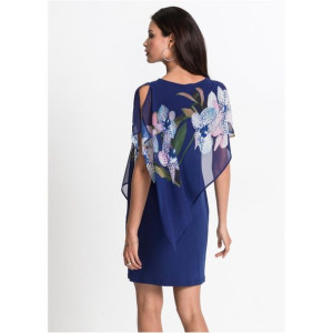 Bonprix Sukienka Szyfon Narzutka Kwiaty 32-34 932162