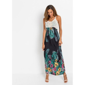 Sukienka Maxi Z Szydełkową Wstawką Wzór 32-34 927293