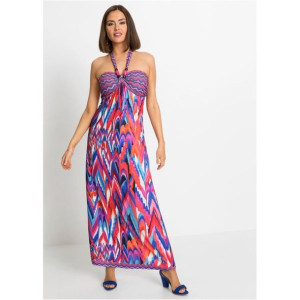Sukienka Wzór Maxi Z Wiązaniem Na Szyi 32-34 931572