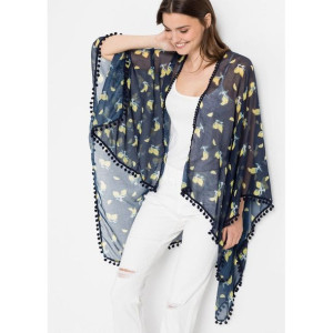 Bonprix Asymetryczna Bluzka Poncho Ze Wzorem Rozmiar Uniwersalny 942573