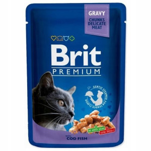 BRIT PREMIUM CAT Dorsz Saszetka 100g COD FISH
