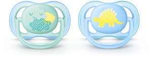 AVENT Smoczek Ultra Air 0-6 Boy Deco dino/chmurka