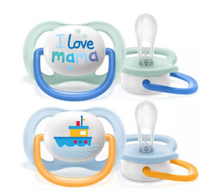 AVENT Smoczek Ultra Air Happy 0-6M chłopiec