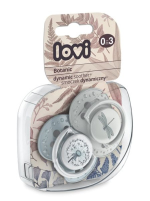 LOVI Smoczek silikonowy dynamiczny 0-3 m 2szt Boy