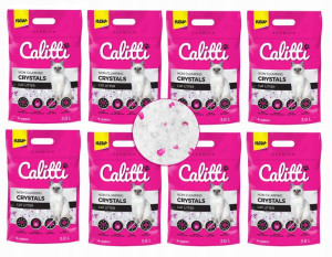 Żwirek silikonowy dla kota Calitti 8 x 3,8l wysoko chłonny