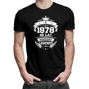 1963 Narodziny legendy 45 lat koszulka na prezent urodzinowe 45 urodziny