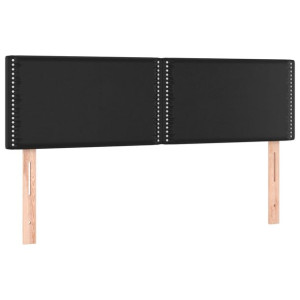 Zagłówki do łóżka, 2 szt, czarne, 72x5x78/88 cm, sztuczna skóra