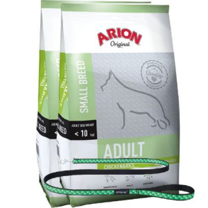 ARION Original Adult Small Breed Chicken & Rice 7,5kg x 2szt + Smycz Amipla