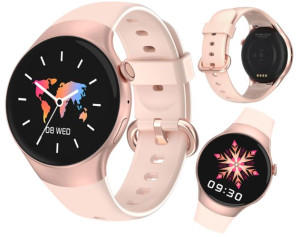 Smartwatch zegarek Damski różowy rozmowy Rubicon