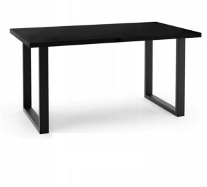 Czarny industrialny stół rozkładany 140 cm RONA