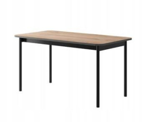 Stół do salonu na czarnych nóżkach 140 cm Shine