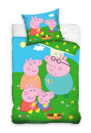 Świnka Peppa Pepa Komplet Pościeli Pościel 140X200