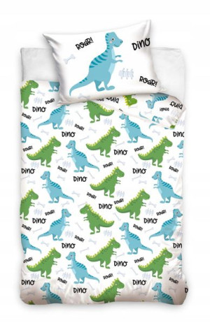 Komplet Pościeli Pościel 100x135 Niemowlęca do łóżeczka Dinozaury