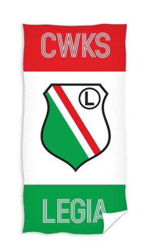 Legia Warszawa Ręcznik Kąpielowy Plażowy 70x140