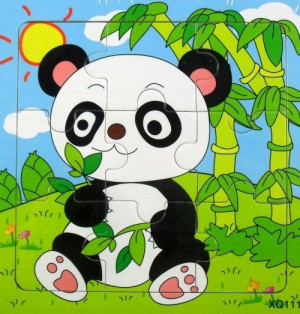 Edukacyjne Puzzle Drewniane 9el. Misio