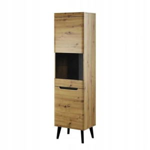 Nowoczesna witryna szklana HONEY 53 Dąb Artisan