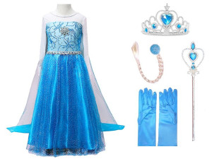 SUKIENKA STRÓJ ELSA Elza Frozen 116 120 4 - 5 lat przebranie