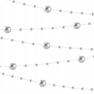 Girlanda z kuleczek 650 cm srebrna Łańcuch