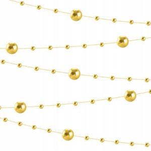 Girlanda z kuleczek Łańcuch 650 cm złota