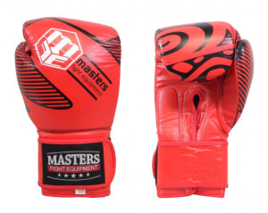 Rękawice bokserskie skórzane treningowe MASTERS RBT-RED 16 oz