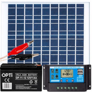 Panel Solarny Bateria Słoneczna 20w 12v Regulator + Akumulator
