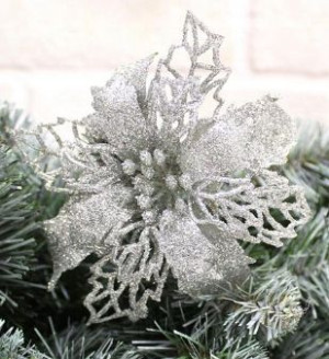 Gwiazda Betlejemska Srebrna 10,5 Cm 3 Szt.