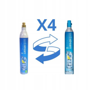 X4 Nabój Wymiana Nabicie Butli Cylinder Sodastream Gaz Co2 Spożywczy