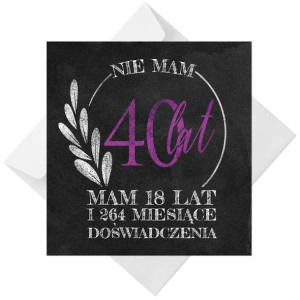 Zaproszenia na 40 Urodziny Koperta B49