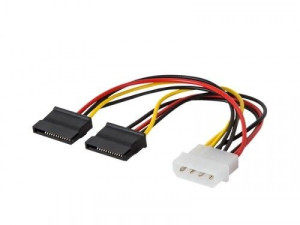 Adapter przejściówka Molex-> 2x SATA Savio AK-13 zasilający