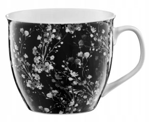 Ambition Black Nature Kubek 550ml Czarny Porcelana