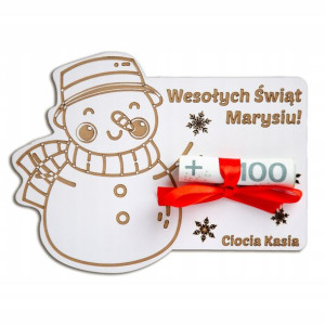 Bon podarunkowy na pieniądze prezent na święta