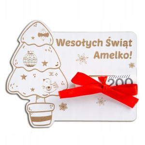 Bon podarunkowy na pieniądze prezent na święta