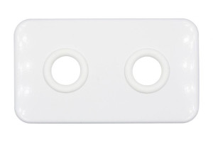 Rozeta zespolona prostokątna 50mm Ø 22 mm biała