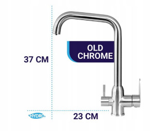 Wylewka Bateria Trójdrożna Old Chrome Do Filtrów=