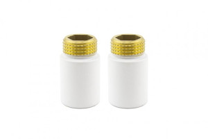 Przedłużka biała dł. 30 mm GZ 1/2 x GW1/2 2szt