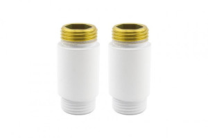 Przedłużka biała dł. 30 mm GZ 1/2 x GZ1/2 2szt