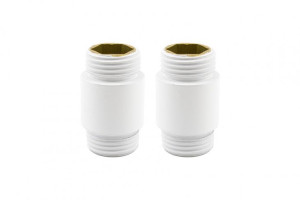 Przedłużka biały mat dł. 20 mm GZ 1/2 x GZ1/2 2szt