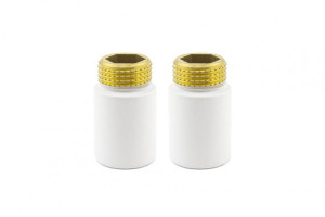 Przedłużka biały mat dł. 30 mm GZ 1/2 x GW1/2 2szt