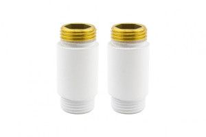 Przedłużka biały mat dł. 30 mm GZ 1/2 x GZ1/2 2szt