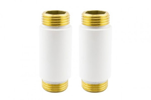 Przedłużka biały mat dł. 40 mm GZ 1/2 x GZ1/2 2szt